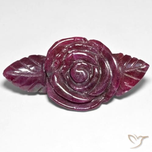73.22ct 天然 酒红色 红宝石黝帘石, 花形切割, 不透明
