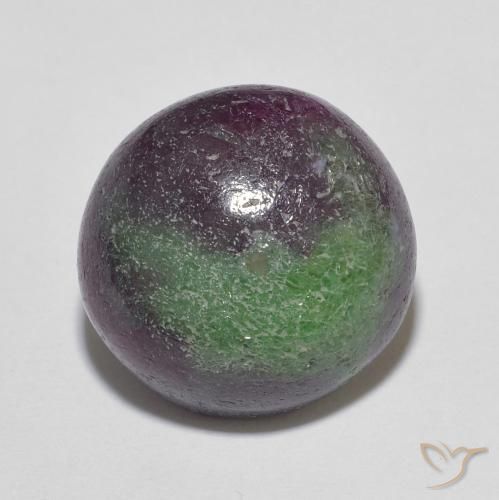 8.90ct 天然 彩色 红宝石黝帘石, 圆形的, 不透明
