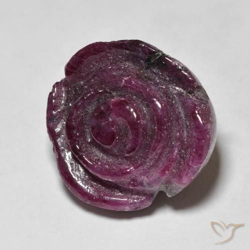 23.09克拉天然红宝石黝帘石，花形切割，不透明