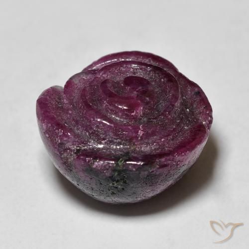 23.09克拉天然红宝石黝帘石，花形切割，不透明