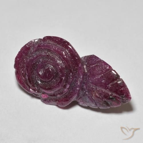 15.93ct 天然 深品红色-粉红色 红宝石黝帘石, 花形切割, 不透明