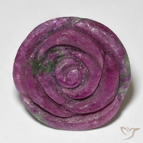 28.73ct 天然 酒红色 红宝石黝帘石, 花形切割, 不透明