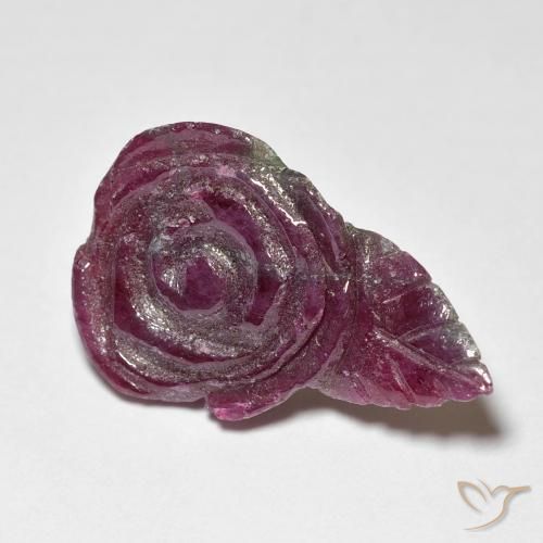 11.67ct 天然 红紫色 红宝石黝帘石, 花形切割, 不透明