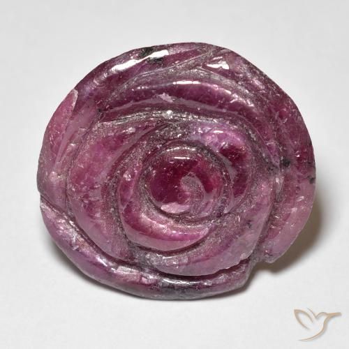 25.55ct 天然 红紫色 红宝石黝帘石, 花形切割, 不透明