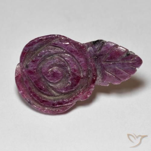 12.01克拉天然红宝石黝帘石，花形切割，不透明