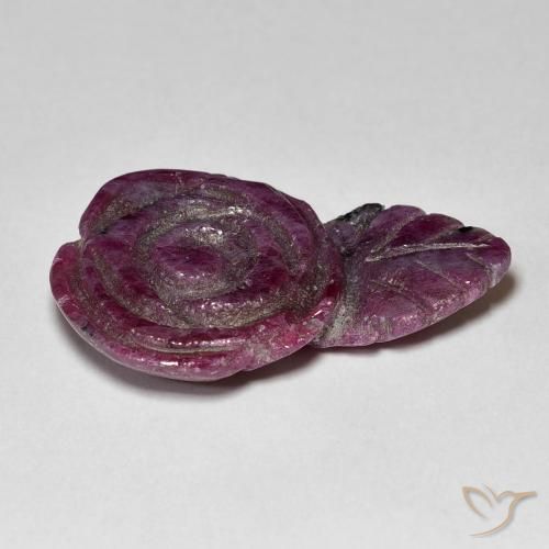 12.01克拉天然红宝石黝帘石，花形切割，不透明