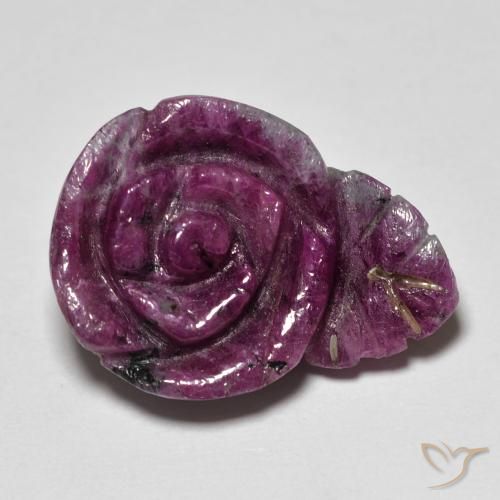 20.09ct 天然 暗红色 红宝石黝帘石, 花形切割, 不透明