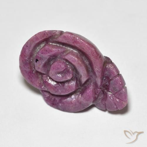 12.79克拉天然红宝石黝帘石，花形切割，不透明