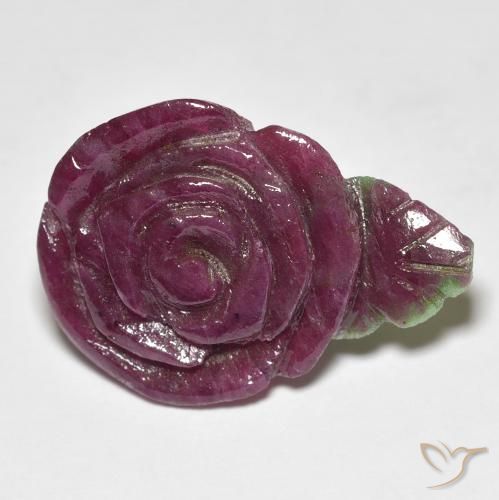 16.95ct 天然 彩色 红宝石黝帘石, 花形切割, 不透明