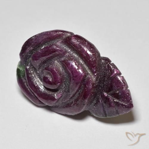 18.51克拉天然红宝石黝帘石，花形切割，不透明