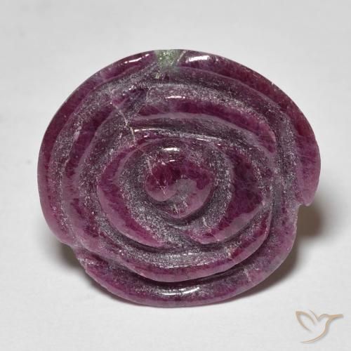 18.70ct 天然 梅紫色 红宝石黝帘石, 花形切割, 不透明