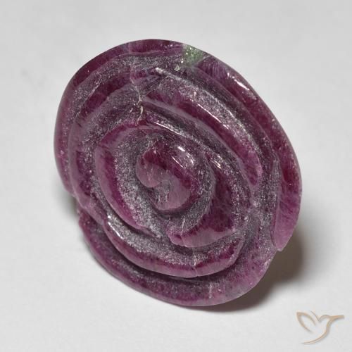 18.70克拉天然红宝石黝帘石，花形切割，不透明