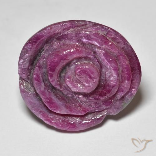20.63ct 天然 梅紫色 红宝石黝帘石, 花形切割, 不透明