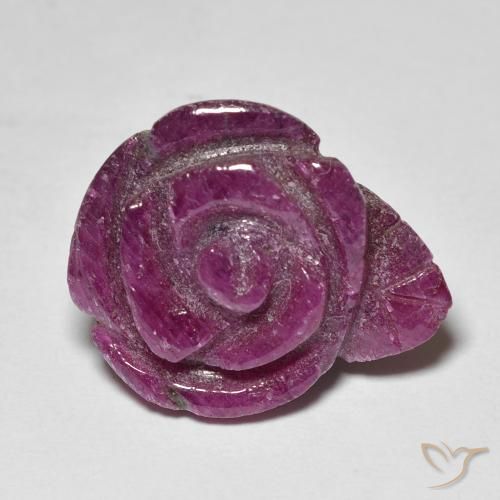 20.39ct 天然 梅紫色 红宝石黝帘石, 花形切割, 不透明