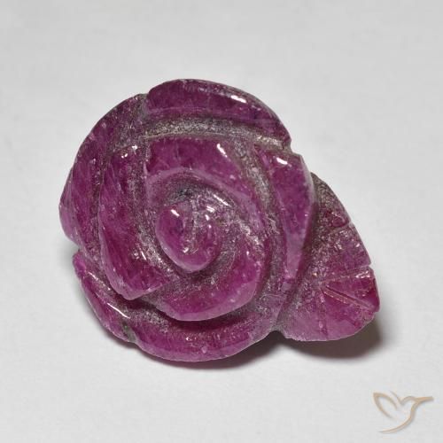 20.39克拉天然红宝石黝帘石，花形切割，不透明