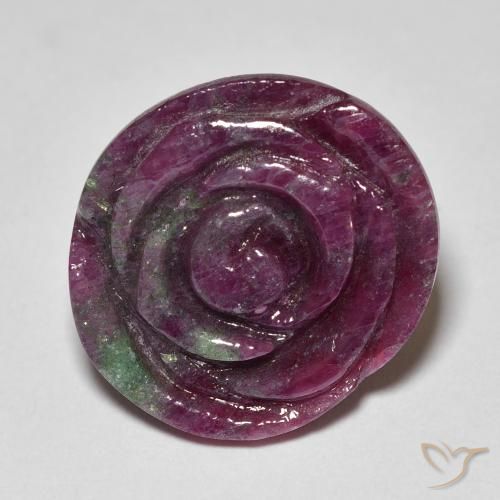 19.70ct 天然 彩色 红宝石黝帘石, 花形切割, 不透明