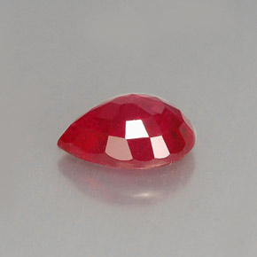 1.51克拉天然红色红宝石，梨形，8×6.1毫米，VS-SI