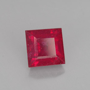 1.83克拉天然红色红宝石，方形，6.2×6.2毫米，SI