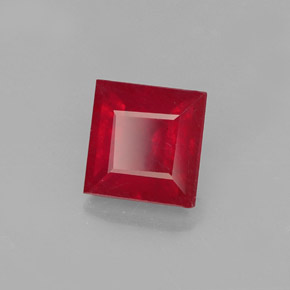 1.45克拉天然红色红宝石，方形，6.2×6毫米，SI
