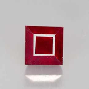 2.39克拉天然红色红宝石，方形，6.2×6.2毫米，SI