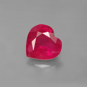 3.26克拉天然红色红宝石，心形，9×8.8毫米，SI