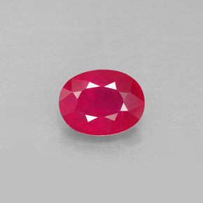 2.24克拉天然红色红宝石，椭圆形切割，8.6×6.7毫米，SI