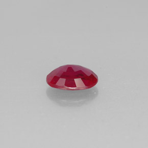 1.66克拉天然红色红宝石，椭圆形切割，8.2×6.3毫米，SI