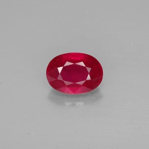 1.84克拉天然红色红宝石，椭圆形切割，8.1×5.9毫米，VS-SI