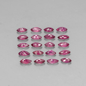 天然红色红宝石，马眼形，3.8×1.7毫米，VS-SI