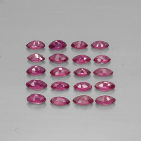 天然红色红宝石，马眼形，3.6×2毫米，VS-SI