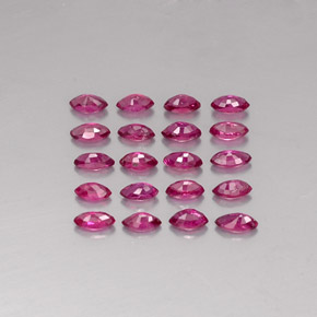 天然红色红宝石，马眼形，3.7×2毫米，VS-SI