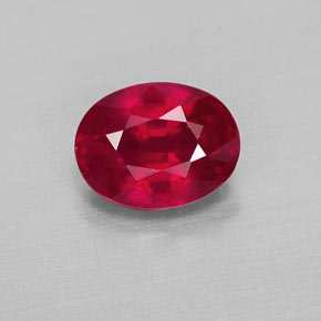 1.76克拉天然红色红宝石，椭圆形切割，7.9×6.1毫米，VS-SI