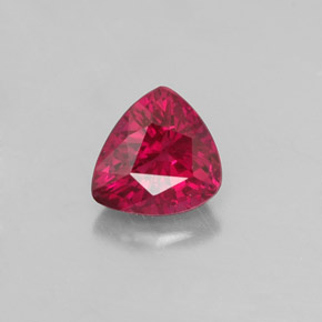 0.61克拉天然红色红宝石，三角形，5.2×4.7毫米，SI