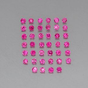 克拉天然红宝石，圆形切割，VVS-VS