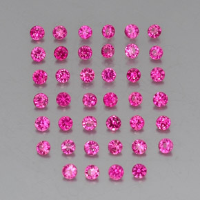 克拉天然红宝石，圆形切割，VVS-VS