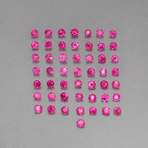 天然红色红宝石，圆形切割，1.93毫米，VS-SI