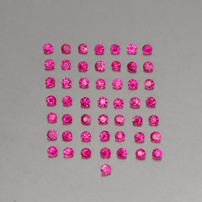 1.36天然红色红宝石，圆形切割，1.79毫米，VS-SI