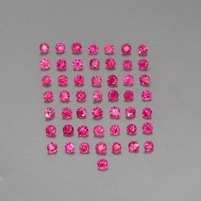 天然红色红宝石，圆形切割，1.75毫米，VS-SI
