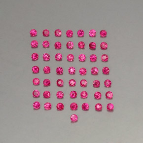 天然红色红宝石，圆形切割，1.90毫米，VS-SI