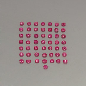 天然红色红宝石，圆形切割，1.90毫米，VS-SI