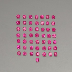 天然红色红宝石，圆形切割，1.66毫米，VS-SI