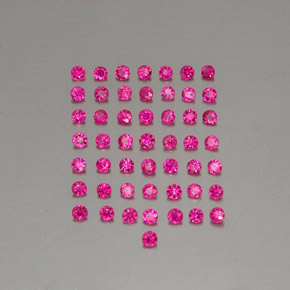 天然红色红宝石，圆形切割，1.88毫米，VS-SI