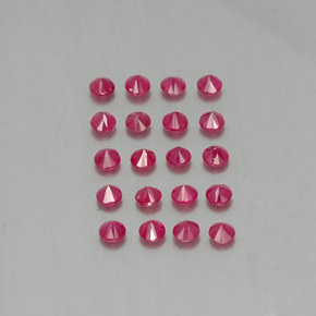 天然红色红宝石，圆形切割，2.80毫米，VS-SI