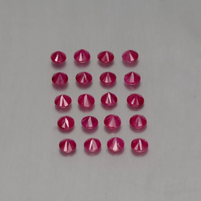 天然红色红宝石，圆形切割，2.82毫米，VS-SI