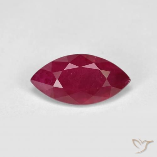 1.84ct 天然 深酒红色 红宝石, 榄尖形, VS-SI