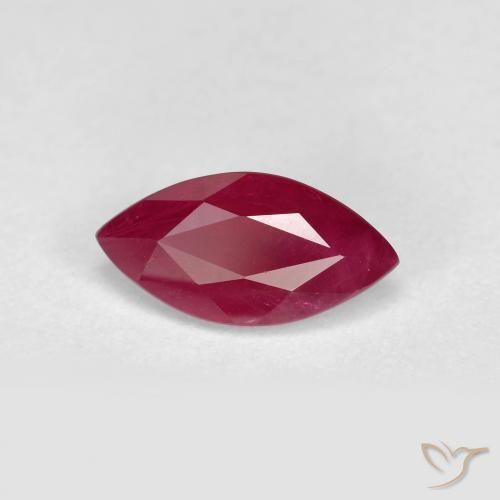 1.28ct 天然 中红 红宝石, 榄尖形, VS-SI