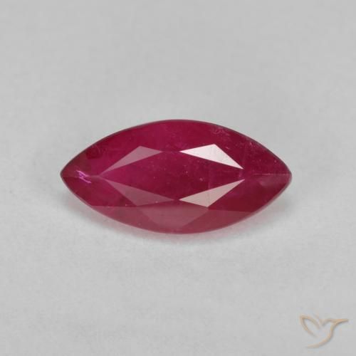 1.61ct 天然 深红色 红宝石, 榄尖形, VS-SI