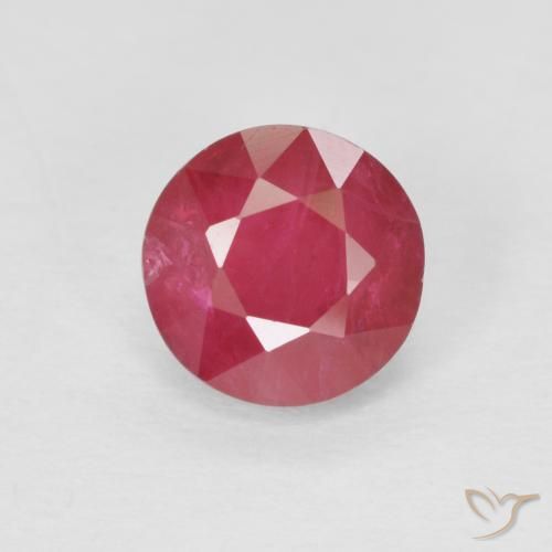 0.92ct 天然 深红色 红宝石, 圆形的, VS-SI