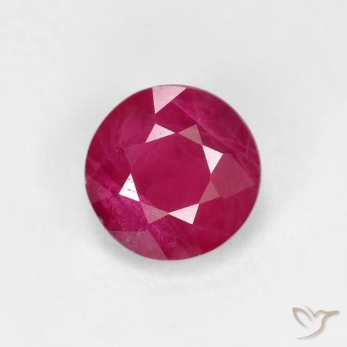 0.79ct 天然 红粉色 红宝石, 圆形的, VS-SI