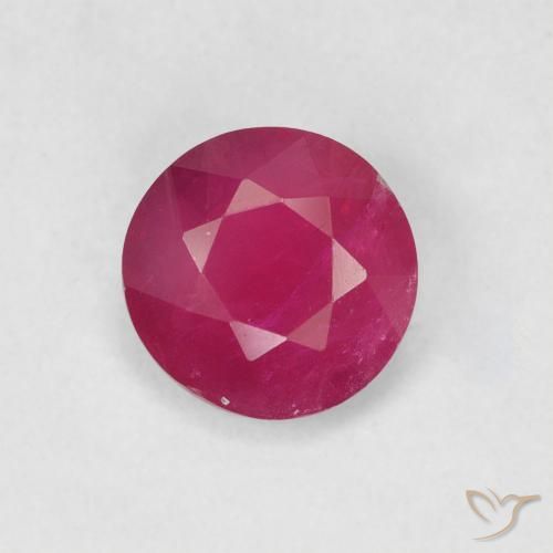 0.78ct 天然 红粉色 红宝石, 圆形的, VS-SI